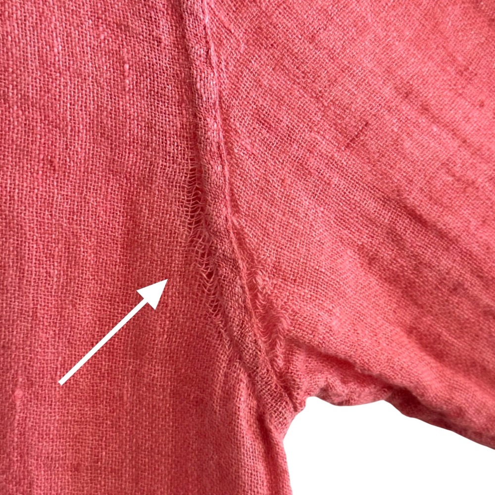 FLAX Pink Linen Tunic Top Small Lagenlook Made in Lithuania - Read Description - Picture 7 of 9